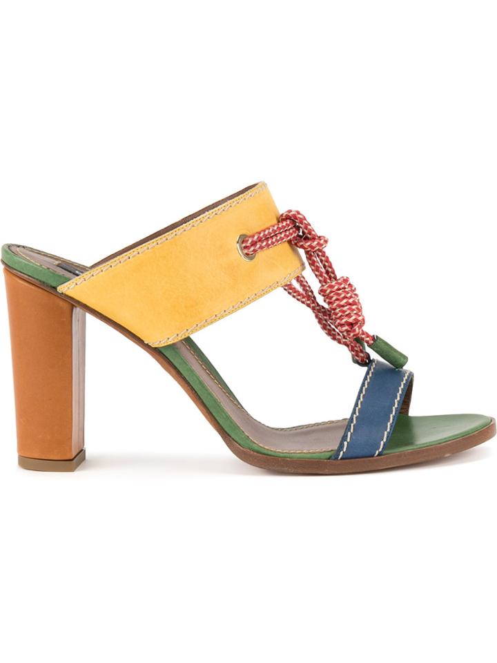 Dsquared2 Rope Detail Sandals - Yellow & Orange