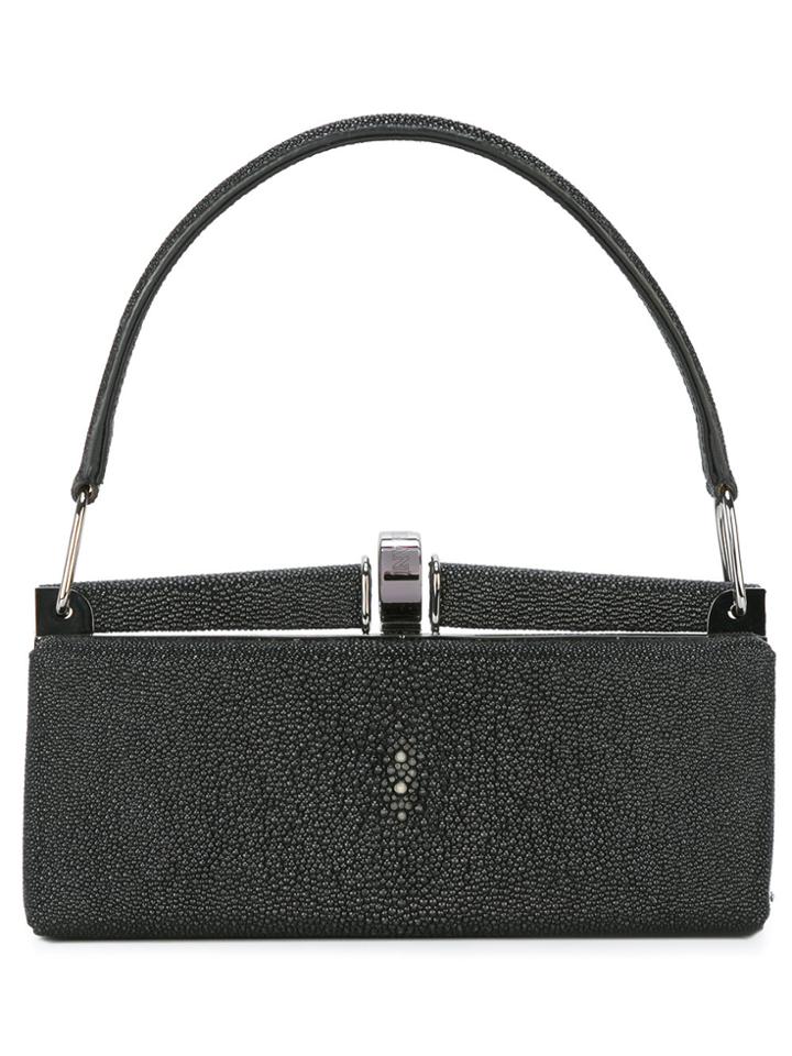 Giorgio Armani Vintage Top Handle Clutch Bag - Black