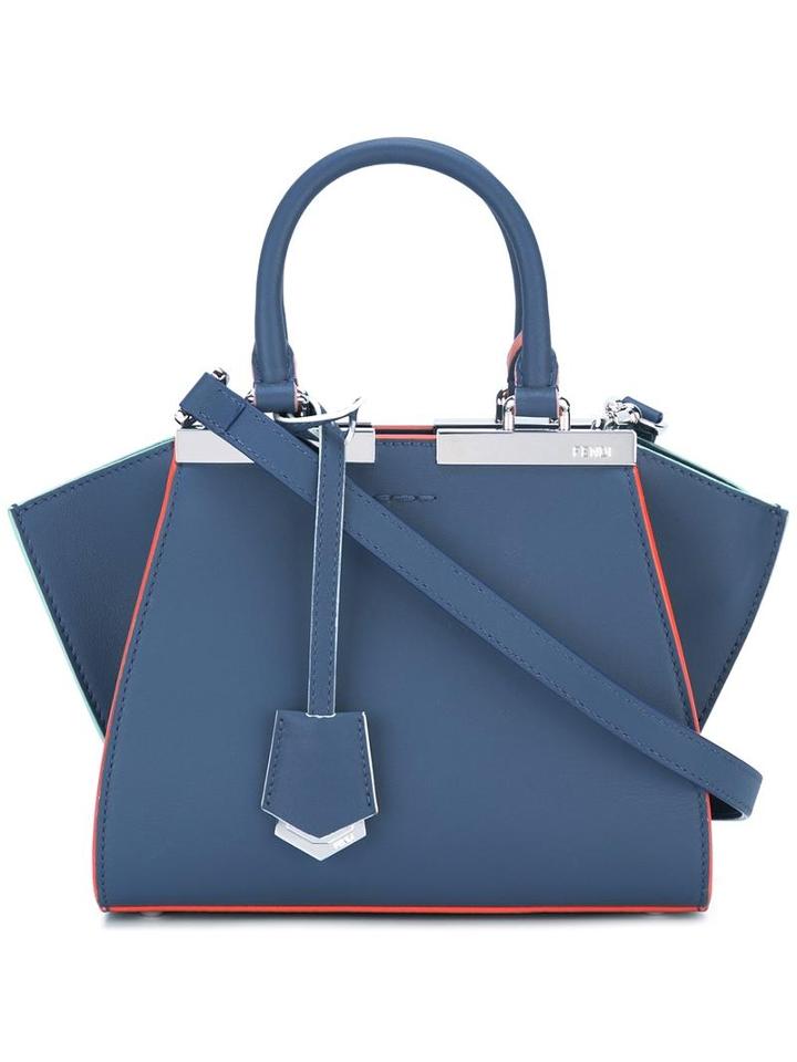 Fendi Mini 3jours Crossbody Bag, Blue, Leather