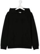 Bonpoint Teen Logo Debossed Hoodie - Black