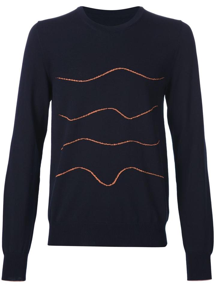 Maison Margiela - Intarsia Knit Jumper - Men - Cotton/polyimide - L, Blue, Cotton/polyimide