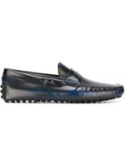 Tod S Classic Penny Loafers, Men's, Size: 5, Blue, Leather/rubber