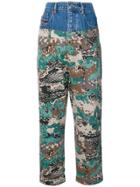 Diesel Layered Camouflage Trousers - Blue