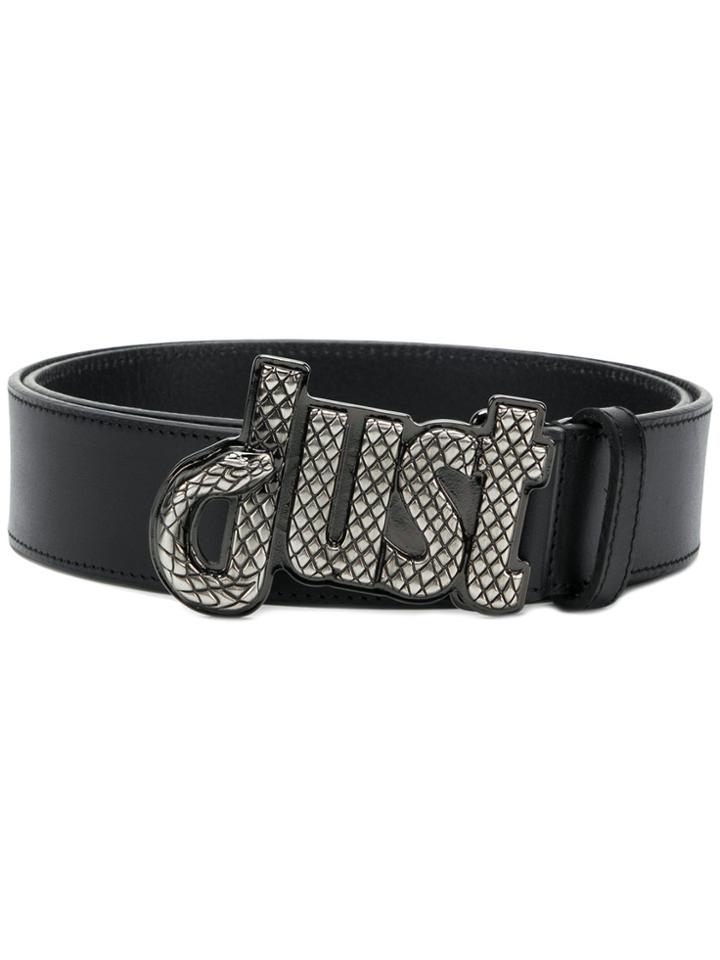 Just Cavalli Embellished Logo Belt - Black
