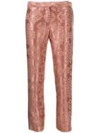 Ann Demeulemeester Floral Embroidered Slim Fit Trousers - Pink