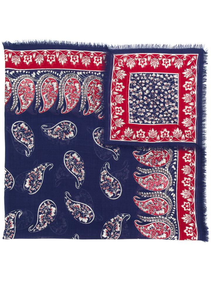 Gucci Paisley Print Shawl - Blue