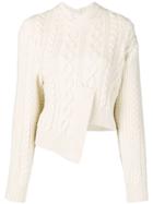 Victoria Beckham Patched Cropped Jumper - White