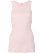 Rick Owens Lilies Open Back Tank Top, Women's, Size: 42, Pink/purple, Polyamide/spandex/elastane/viscose