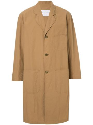 Blueflag + Kiminori Morishita Single-breasted Tailored Coat - Brown