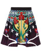 Mary Katrantzou 'algernon' Skirt, Women's, Size: 8, Black, Silk/cotton/viscose