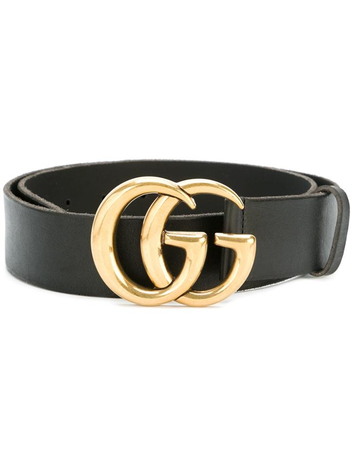 Gucci 'double G' Belt - Black