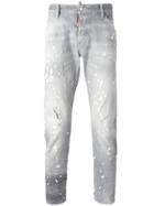 Dsquared2 Sexy Twist Bleached Splatter Jeans - Grey