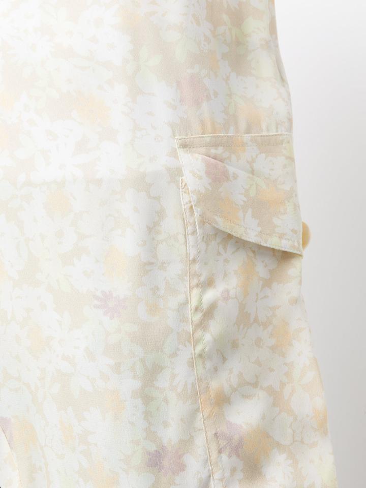 See By Chloé Floral-print Tapered Cargo Trousers - Nude & Neutrals