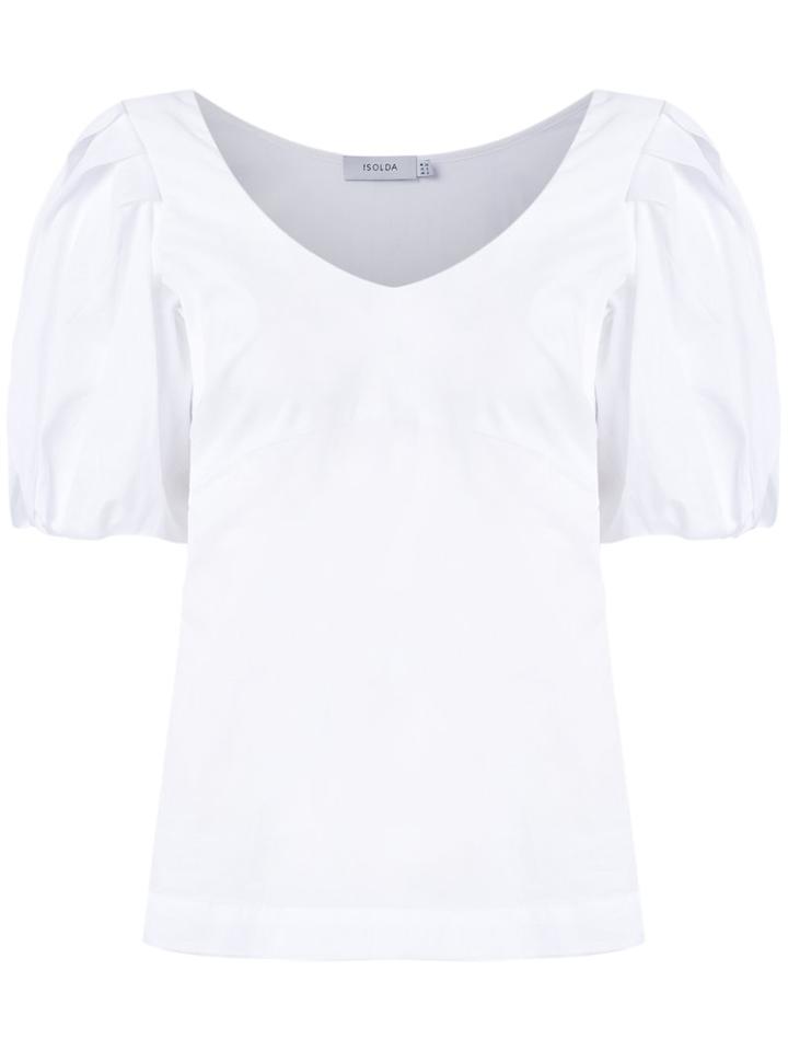 Isolda - Puffy Sleeves Blouse - Women - Cotton - 44, White, Cotton