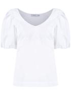 Isolda - Puffy Sleeves Blouse - Women - Cotton - 44, White, Cotton