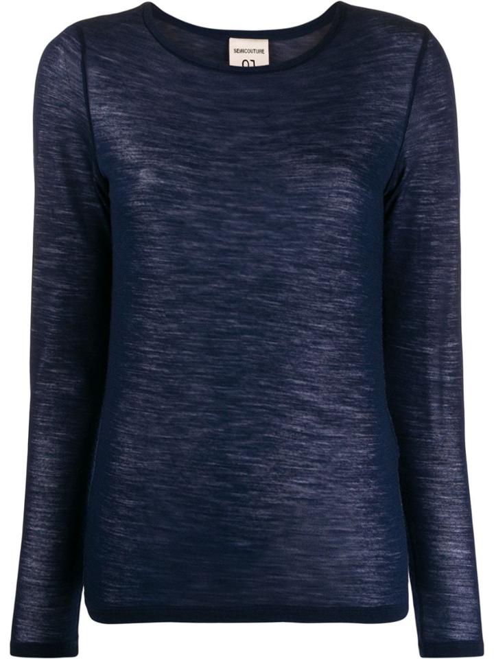 Semicouture Fine Knit Sweater - Blue