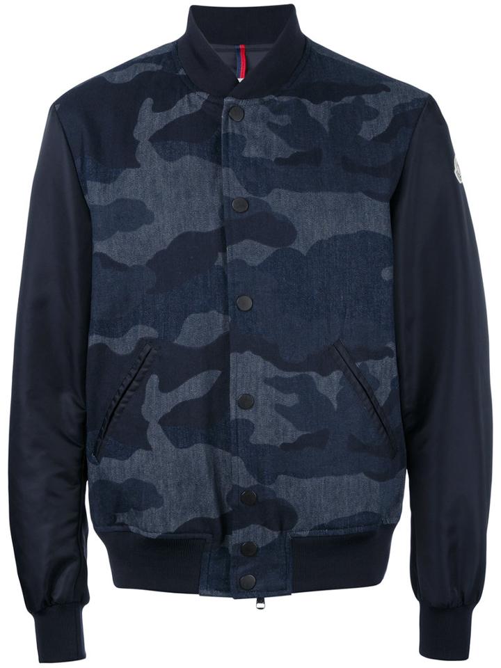 Moncler Jupiter Bomber Jacket, Men's, Size: Ii, Blue, Cotton/polyamide