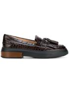 Tod's Tassel Leather Loafers - Brown
