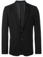 Ami Alexandre Mattiussi Two Button Blazer, Men's, Size: 48, Black, Wool/cotton/acetate