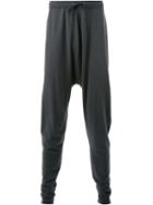 Isabel Benenato Drop-crotch Knit Trousers, Men's, Size: M, Grey, Leather/spandex/elastane/viscose
