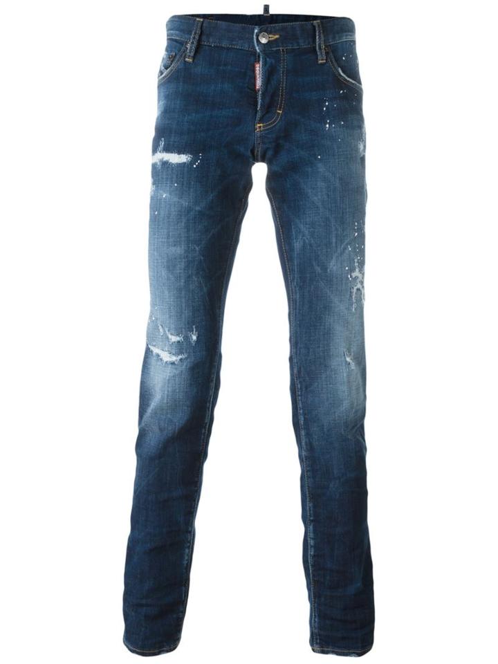 Dsquared2 Slim Jeans, Men's, Size: 44, Blue, Cotton/spandex/elastane/polyester