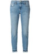 Frame Denim Cropped Straight Jeans - Blue