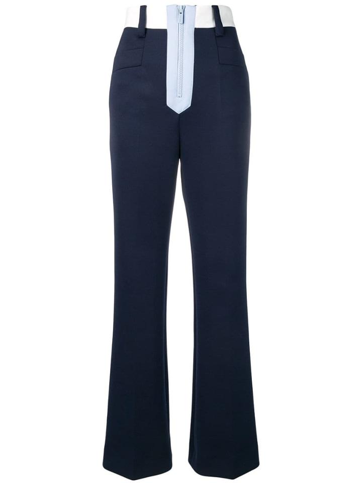 Miu Miu High Waisted Panelled Flares - Blue