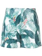 Rachel Zoe Leaf Pattern Shorts - Multicolour