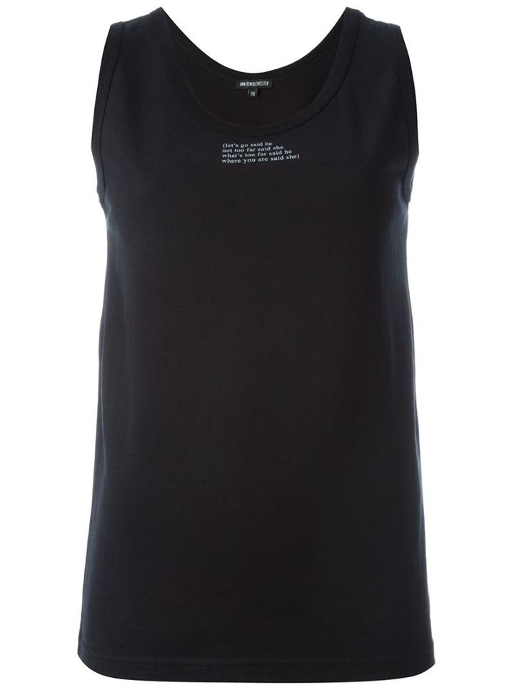 Ann Demeulemeester Poem Print Top