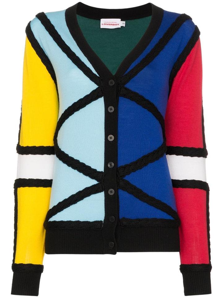 Charles Jeffrey Loverboy Colour-block Knitted Cardigan - Multicolour