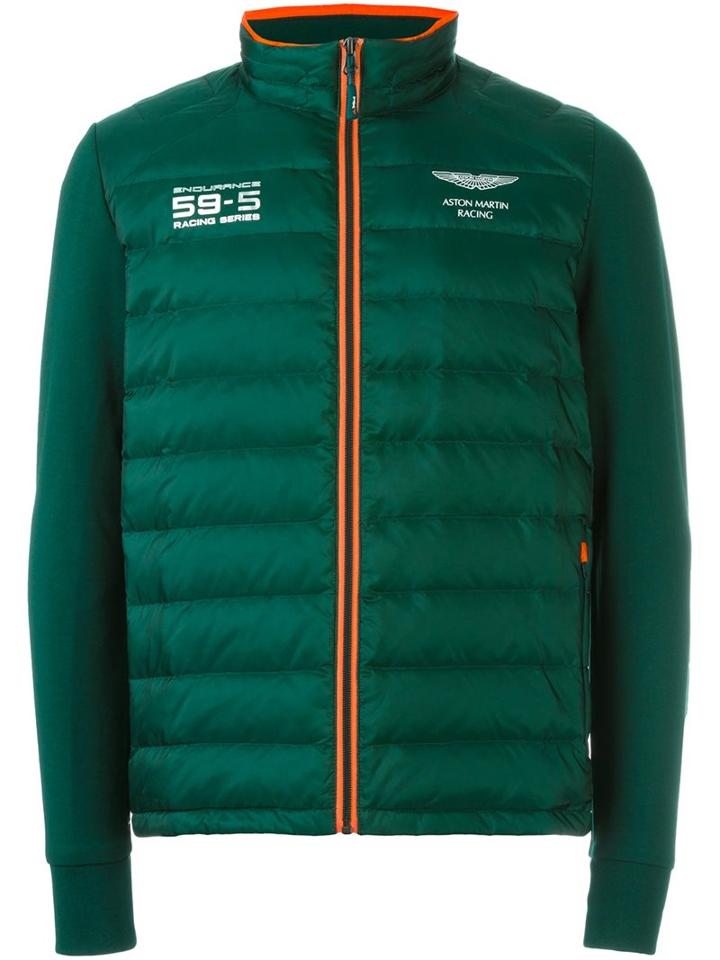 Hackett 'aston Martin Racing' Quilt, Men's, Size: Large, Green, Cotton/spandex/elastane/nylon/feather Down