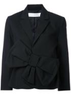 Victoria Victoria Beckham - Front Bow Blazer - Women - Cotton/wool - 10, Black, Cotton/wool