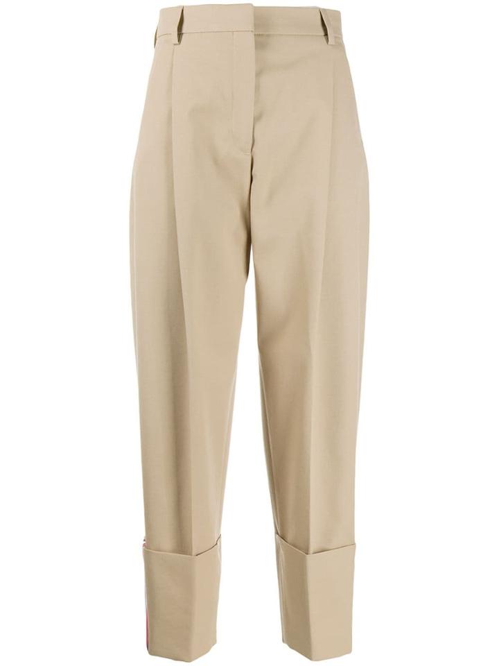 Hilfiger Collection Striped Cropped Trousers - Neutrals