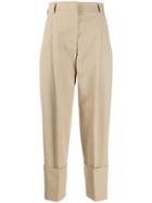 Hilfiger Collection Striped Cropped Trousers - Neutrals