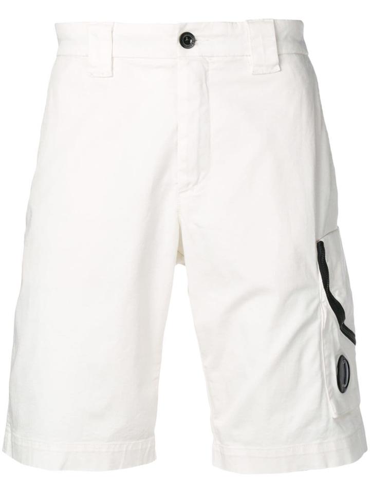 Cp Company Side Pocket Bermuda Shorts - White