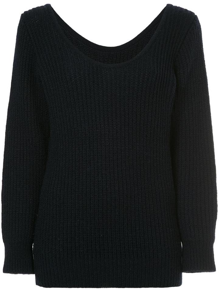 Comme Des Garçons Pre-owned Ribbed Fitted Sweater - Blue