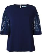 Blumarine Lace Sleeve T-shirt