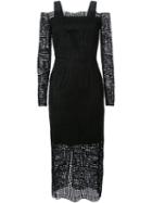 Manning Cartell 'raw Intent' Longsleeved Dress, Women's, Size: 10, Black, Polyester