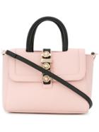 Versace Jeans Pebbled Grain Tote - Pink & Purple