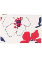 Floral Print Clutch - Women - Cotton/leather - One Size, White, Cotton/leather, Thom Browne