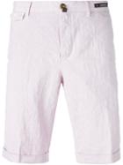 Pt01 Floral Jacquard Chino Shorts, Men's, Size: 54, Pink/purple, Cotton/spandex/elastane