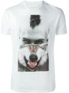 Neil Barrett Split Portrait T-shirt, Men's, Size: Xl, White, Cotton