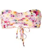 Peony Ruched Bandeau Bikini Top - Multicolour