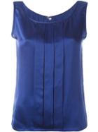 Jean Louis Scherrer Vintage Sleeveless Top, Women's, Size: 40, Blue