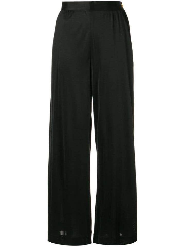 Chanel Pre-owned Wide-leg Trousers - Black