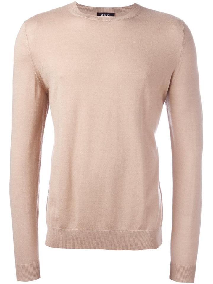 A.p.c. 'spy' Knit Jumper, Men's, Size: Large, Nude/neutrals, Silk/merino