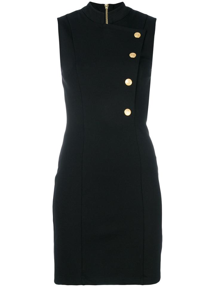 Pierre Balmain Buttoned Mini Dress - Black