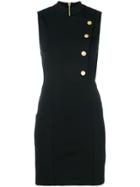 Pierre Balmain Buttoned Mini Dress - Black