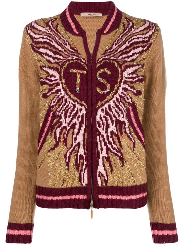 Twin-set Logo Heart Jumper - Nude & Neutrals