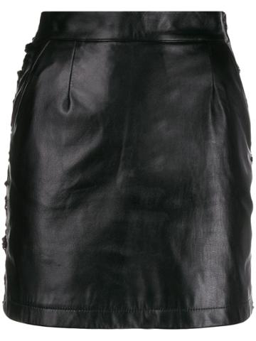 Almaz Lace Embroidered Skirt - Black
